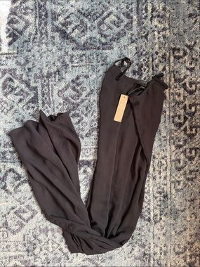 J Crew black slip dress